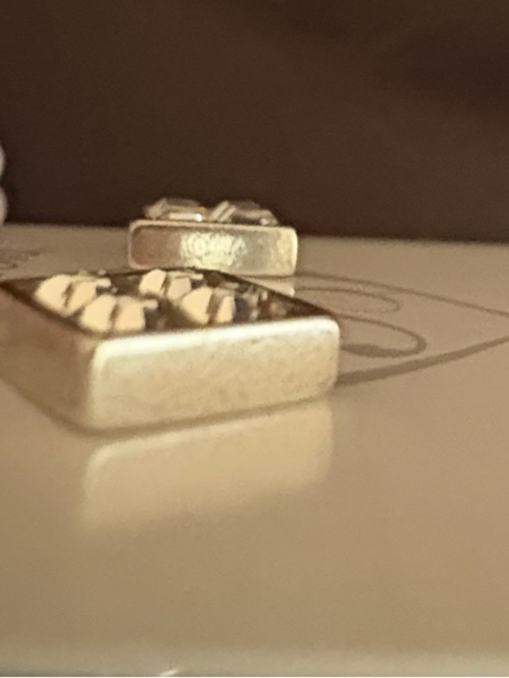 Brighton Spectrum Mini Post Earrings Silver-Tone Square Crystal Studs - Picture 6 of 6
